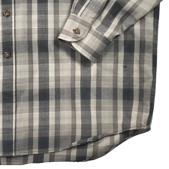 Sir Pendleton Mens XL Gray Plaid Long Sleeve Button Down Dress Shirt - Picture 6 of 9